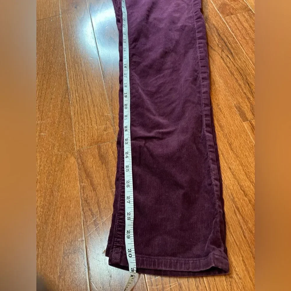 LAND’S END 30 Canvas Cords Pants Unisex Burgundy Plum Pin Straight Pants